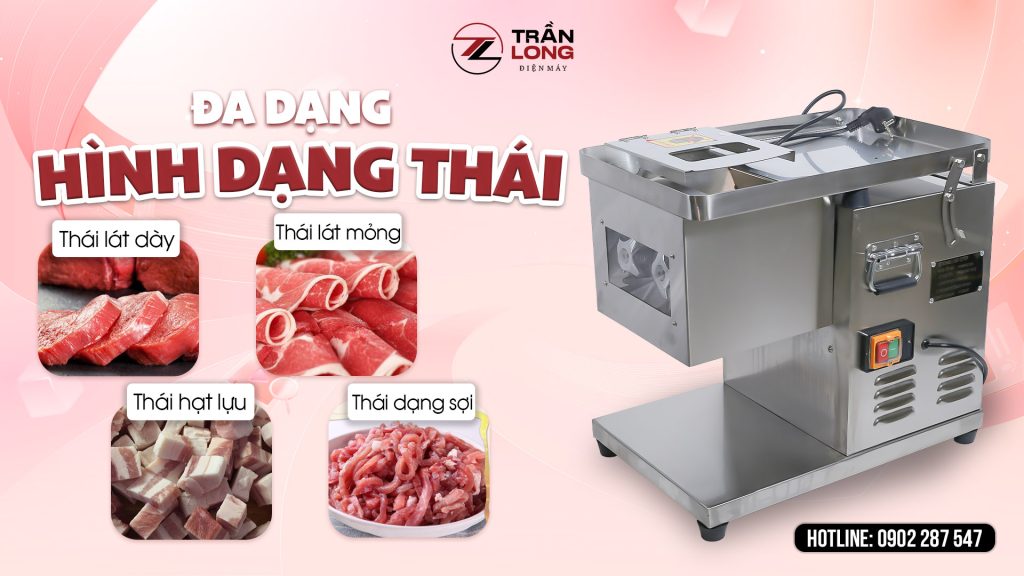 Máy thái thịt tươi QX260 có thể thái đa dạng