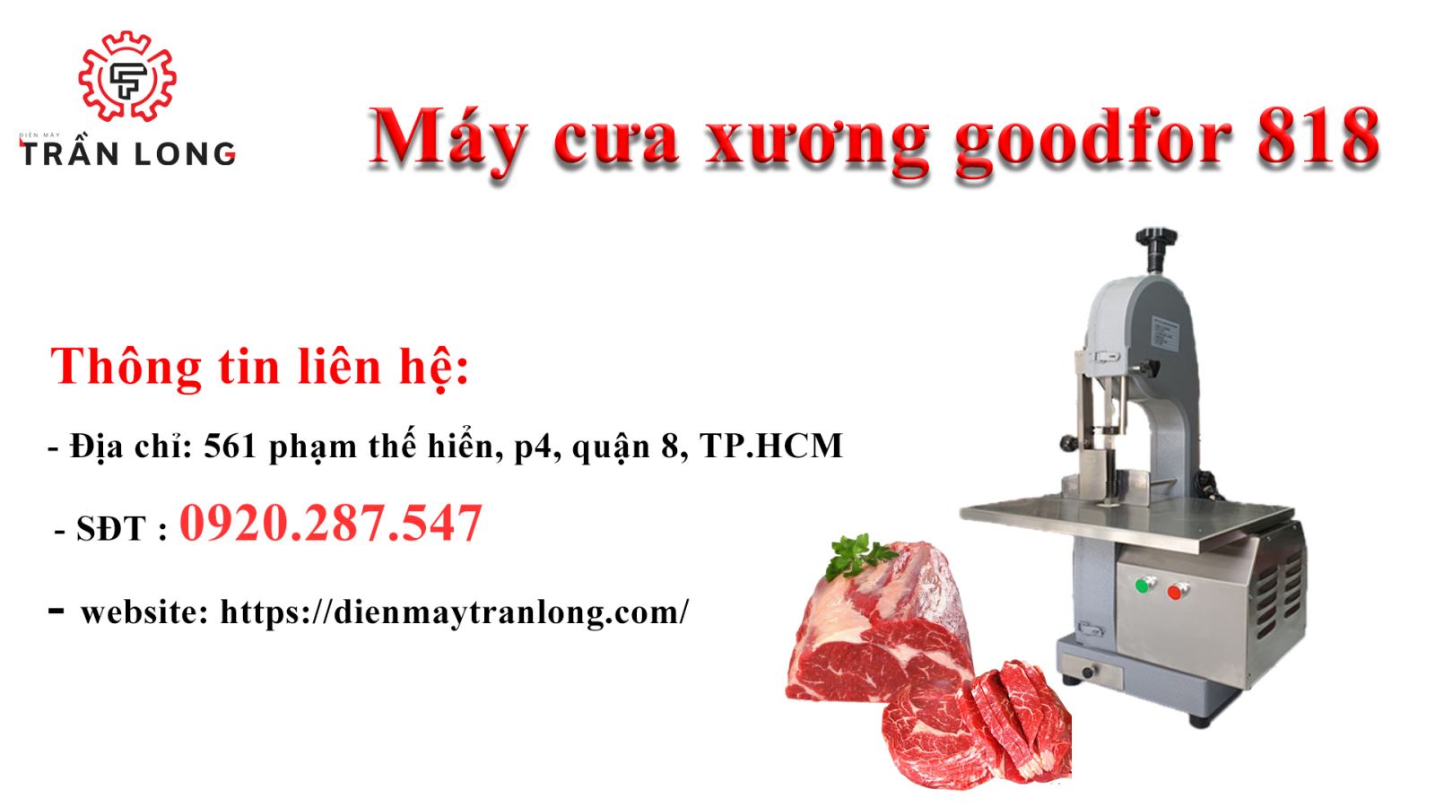 Máy Cưa Xương Cắt Thịt Đông Lạnh GoodFor-TL818