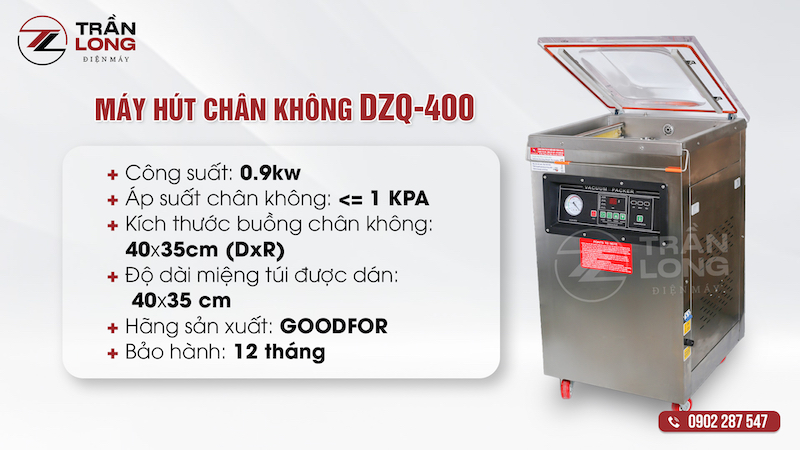 Máy hút chân không DZQ 400 tại TP.HCM - Dienmaytranlong